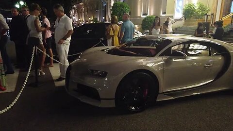 DUAL Bugatti Chiron W16 and Bentley W12S blacked out. Epic trojka in Monte Carlo! [4k 60 fps]