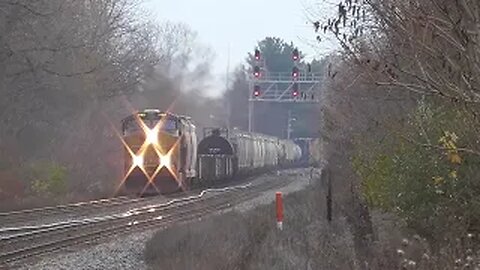 CSX M369 Manifest Mixed Freight Train from Sterling, Ohio November 11, 2023