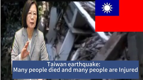 Taiwan Earthquake : many people are injured fire fighters rescue them and rescue operation continue