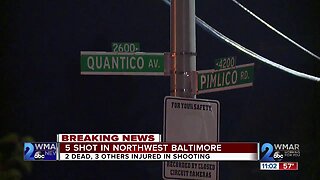 Two dead, 3 injured in Northwest Baltimore shooting