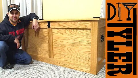 Red Oak Storage Chest with Solid Oak Edge Banding | How To Build