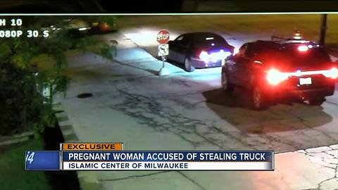 Pregnant woman on drugs caught stealing snow plow from Islamic Center
