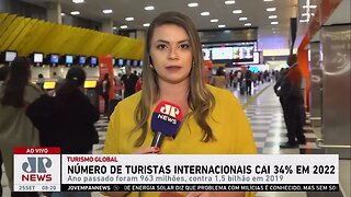 Número de turistas internacionais cai 34% em 2022