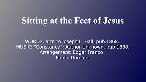 Sitting at the Feet of Jesus - Instrumenal Karaoke