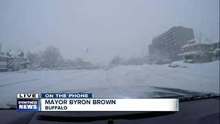 Buffalo Mayor Byron Brown provides a live update on road conditions in the city