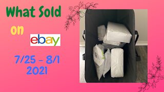 What did I Sell on Ebay 7/25 - 8/1 2021