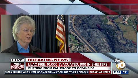 San Diego Supervisor Dianne Jacob scolds SDG&E handling power outages during Lilac Fire