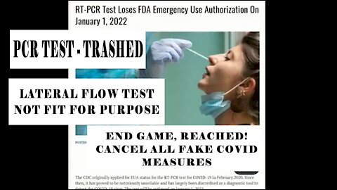 CDC Have Scrapped The PCR 'Mimic' Test, But UK Continues To Use It, See Lateral Flow Test FAIL.