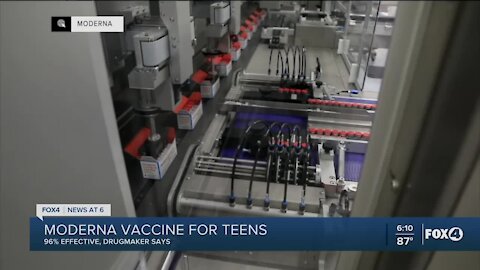 Maderna vaccine for teens