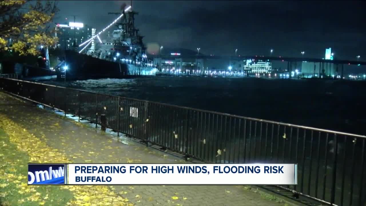Preparing for high winds, flooding risk in Buffalo