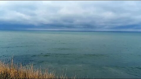 Lake Erie on a Cloudy, Rather Cool & Rainy Day ~ October 20, 2023