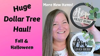 Huge Dollar Tree Haul! ~ New Fall & Halloween! ~ New Deco Mesh at Dollar Tree!