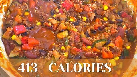 Low Calorie High Protein Chili Recipe with Ground Beef