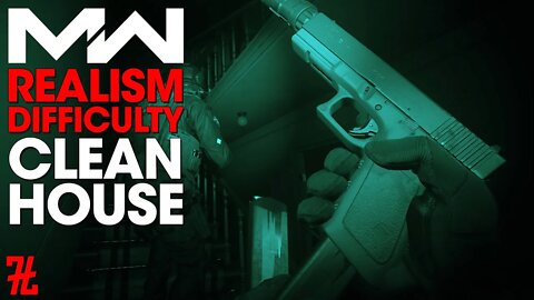 Pistol Only Clean House - Realism Difficulty - Modern Warfare 1440p