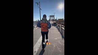 New York, Brooklyn Bridge in winter ❄️