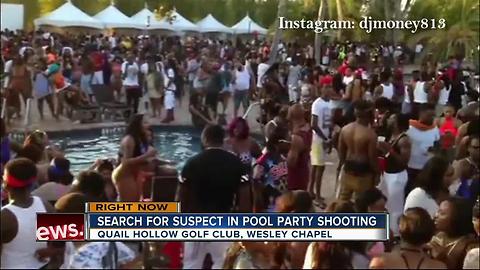 Search for suspects in pool party shooting