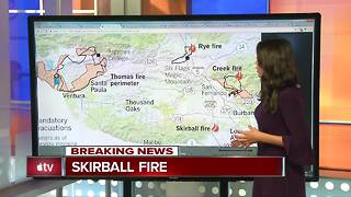 Full breakdown of the four major fires in Southern California