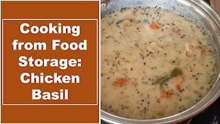 Cooking from Food Storage, Episode 1: Chicken Basil