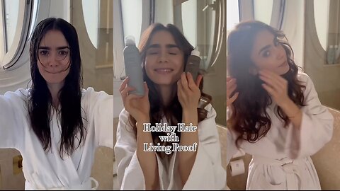 Join Lily Collins for a Jolly Good Time: Holiday Hair Tips and Tricks
