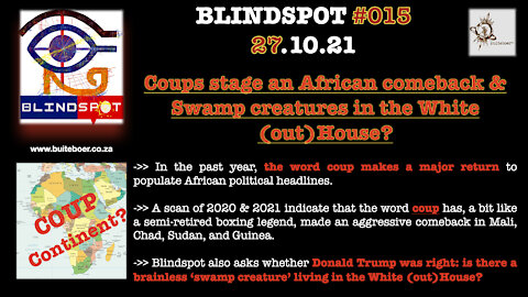 Blindspot #015 - Coup's stage African comeback & Swamp creatures in the White (out)House