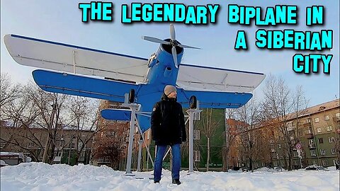 The biplane in the middle of a residential quarter in Siberia