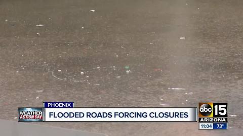 Flooded roads forcing closures around the Valley