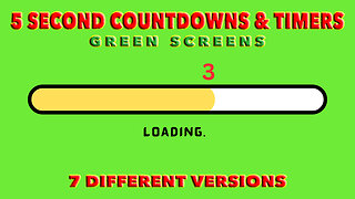 5 Second Countdowns & Timers Green Screens - 4K