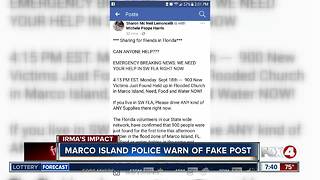 Fake post being shared says 900 are stranded in Marco