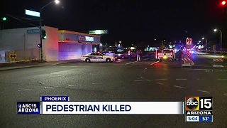 Pedestrian struck, killed in Phoenix