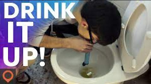 Watch This Guy Drink 2 Shots Of TOILET WATER, NASTY But FUNNY