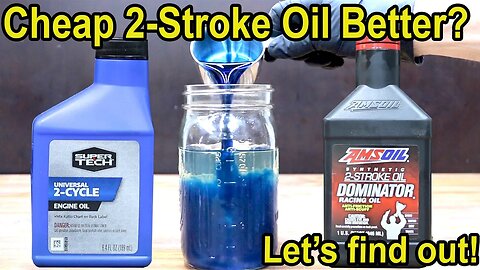 Cheap 2-Stroke Oil Better? Let's find out! Amsoil vs SuperTech 2-Cycle Oil.