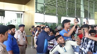 Mumbai Indians Cricket Team Captain Rohit Sharma with wife Ritika Sajdeh spotted at Mumbai Airport