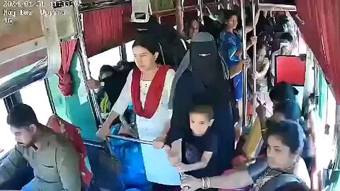 dangerous accident from the bus
