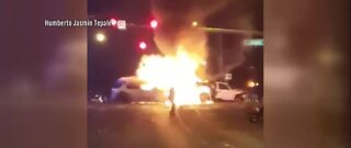 Police: Suspects in stolen car cause fiery crash