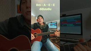 Wicked Easy 3 Chord Song with strum pattern #shorts