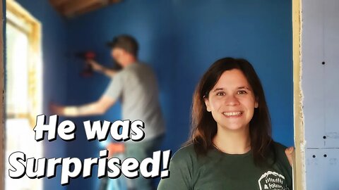 SHED TO HOUSE bedroom drywall FINISHED! + BAD NEWS | DIY | Tiny Homestead In The Woods