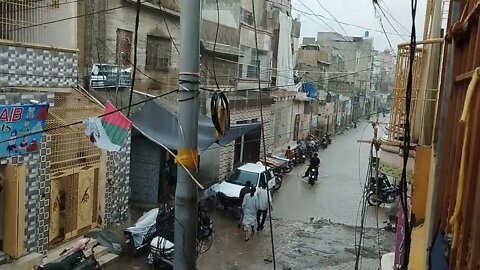 ALL IS WELL PAKISTAN Barsath 10 August ki barish 3:00 pm 5b3 nai Karachi nai abadi Baba sute market