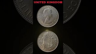 United Kingdom ½ Crown 1953.#shorts #coinnotesz