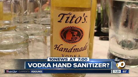 Tito's Vodka can be used in hand sanitizer?