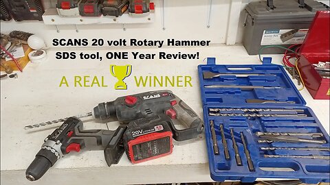 Scans 20 volt SDS Hammer Drill Chipper and Workpro 17 Bit Kits for Affordable Work!