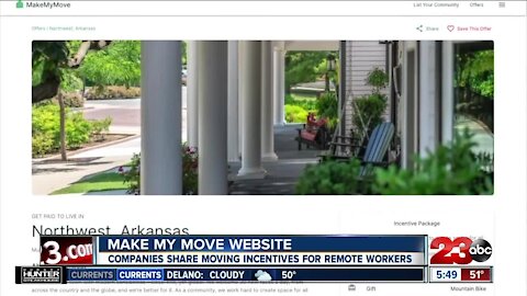 Make My Move website, companies share moving incentives for remote workers