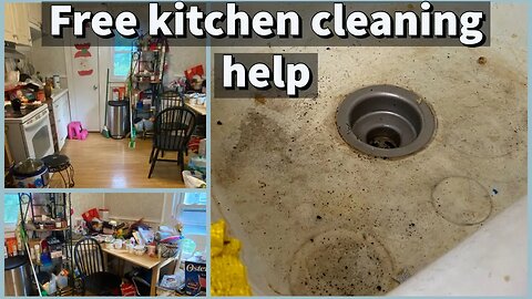 Kitchen cleaning help for a tired mom for FREE|cleaning|vlog|organizing