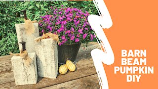 DIY Barn Beam Pumpkins -- Rustic Fall Decor and Inspiration