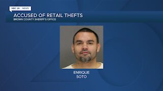 Man accused of 18 retail thefts in Brown County