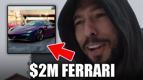 Andrew Tate Picks Up INSANE $2M Purple Ferrari