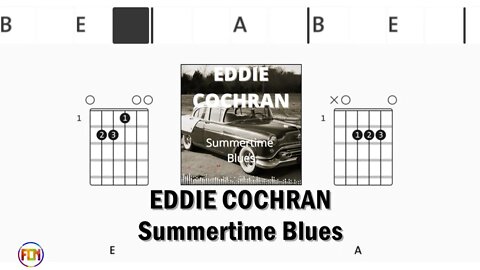 EDDIE COCHRAN Summertime Blues - FCN Guitar Chords & Lyrics HD