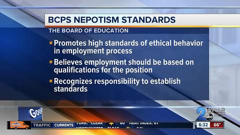 Baltimore Co. School Board to discuss nepotism policy