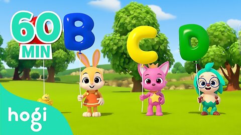 Let's Pop The Alphabet Balloon + ABC Song + More Nursery Rhymes & Kids Songs - Hogi