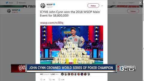 John Cynn named the World Series of Poker champion