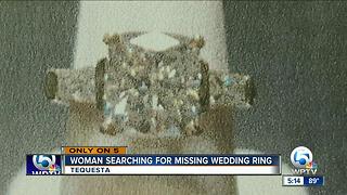Woman searching for missing wedding ring